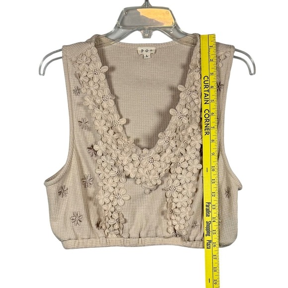 POL BLOOM & ZOOM BRALETTE, BEIGE, Size Large - Picture 5 of 9